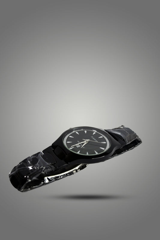 Elegant Black  Quartz Watch